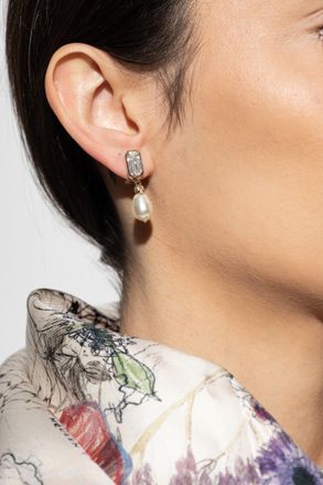 Alexander McQueen Brass Earrings, Womens, Gold