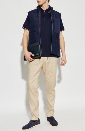 Paul Smith Vest With Quilted Front, Mens, Navy Blue