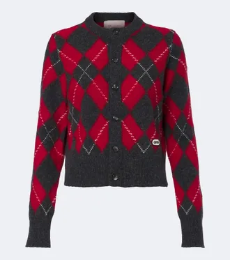 Ami Argyle virgin wool cardigan
