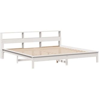 vidaXL Estructura De Cama Sin Colch&oacute;n Madera Maciza Blanca 200x200 Cm Vidaxl