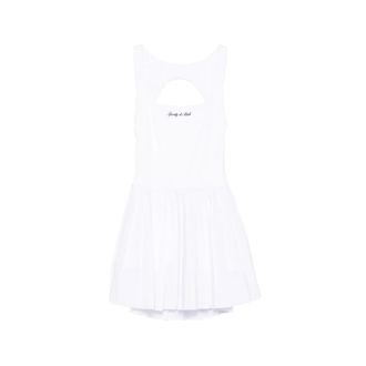 Sporty & Rich Signature Logo Court Dress - female - Sporty & Rich - Short Dresses - White - XS - Dresses