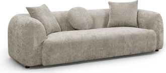Habitat et Jardin Sof&aacute; Recto De Tela Texturizada <> - 3 Plazas - Gris