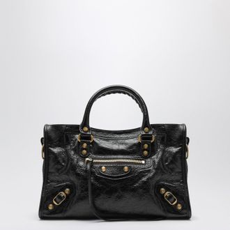 Balenciaga Le City small bag in black/antique gold