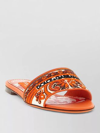 Dolce & Gabbana bianca slides open toe flat sole