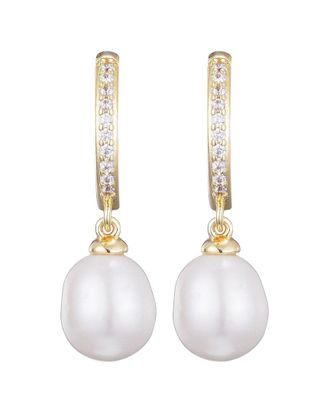 Adornia Adornia 14K Plated 10Mm Cz Huggie Hoop Earrings