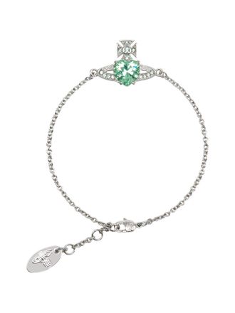 Vivienne Westwood Heart-Shaped Mint Green Gemstone Bracelet