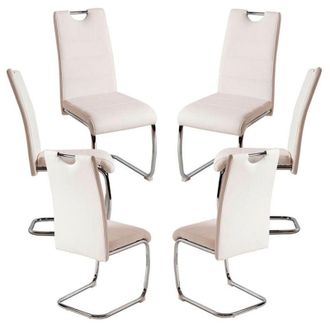 Regalos Miguel Regalos Miguel - Packs Sillas Comedor - Pack 6 Sillas Hallen Polipiel - Blanco