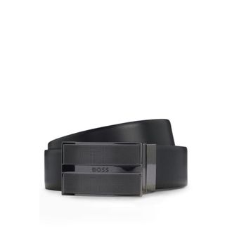 BOSS Reversible belt in Italian leather
