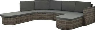 vidaXL Vidaxl - Set Divani da Giardino 4 pz con Cuscini in Polyrattan Grigio