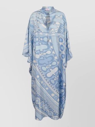 Pucci soleil print mid length draped kaftan