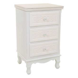 Wanderlust Deco Mesita De Madera Blanca 41x33,5x68