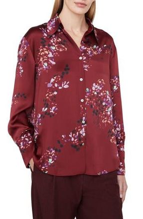 Vince Forsythia Button-Up Shirt in Dark Cinnamon at Nordstrom Rack, Size Medium