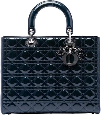 Dior Pre-owned Dior Large Patent Cannage Lady Dior Ladies TA4BAN1R0AYWO40C