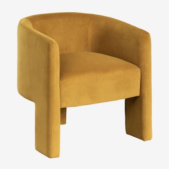 Sklum Pack De 4 Sillas De Comedor Con Reposabrazos En Terciopelo Xastru Sklum