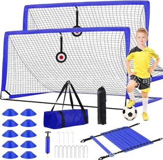 OEM Porter&iacute;a De F&uacute;tbol Port&aacute;til De 1,8 X 1,2 Metros, Poste De Fibra De Vidrio De 9,5 Mm, F&aacute;cil Montaje