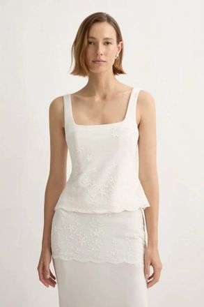 Poss&eacute; Cove Bodice Top In Pearl