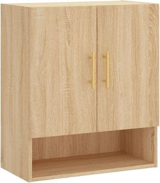 vidaXL Wall Cabinet Sonoma Oak 60x31x70 cm Engineered Wood Vidaxl