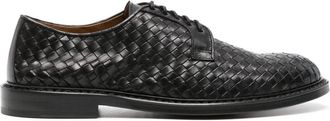 Doucal's interwoven leather Derby shoes - men - Calf Leather/Calf Leather/Calf Leather - 42.5 - Black