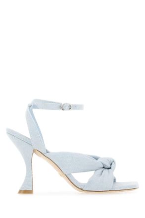Stuart Weitzman Lichtblauwe Denim Playa Sandalen