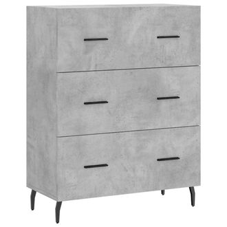 vidaXL Vidaxl - Aparador De Madera De Ingenier&iacute;a Gris Hormig&oacute;n 69,5x34x90 Cm