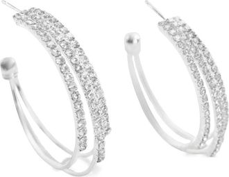 Hzmer Jewellery Orecchini pendenti con strass - Argento