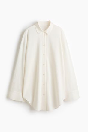 H&M Oversized Strandshirt - Weiss