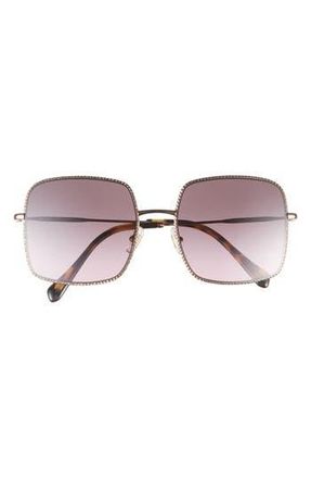 Miu Miu 56mm Gradient Rectangular Sunglasses in Pale Gold at Nordstrom Rack