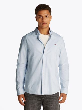 Tommy Jeans Langarmhemd TOMMY JEANS TJM REG OXFORD SHIRT EXT, Herren, Gr. XXL, N-Gr, blau (sweet blau), Web, Obermaterial: 100% Baumwolle, regular fit normal, Run