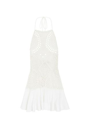 Jacquemus La Robe Napperon Courte Crochet Cotton Mini Dress - Off White - 38 (UK10 / S)