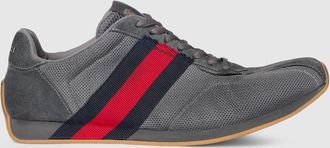 Gucci Mens Gucci Tempo Sneaker, Grey, Fabric
