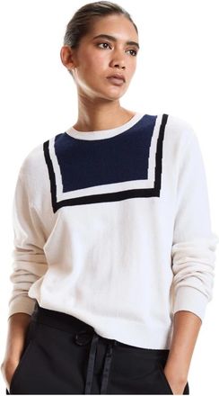 Cynthia Rowley Eastport Knit Pullover - Dames - Ronde hals truien - Veelkleurig - L - Wol - Truien & Vesten