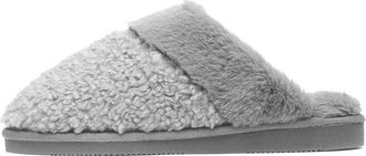 Jo & Joe Helga Womens Grey Mule Slipper - Size 8 UK - Grey