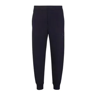 Emporio Armani Sweatpants, male, Blue, Size: XS Blue Navy Trousers