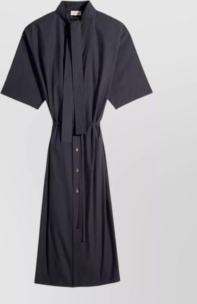 Christophe Lemaire midi dress short sleeves tie waist