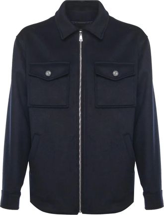 Giuliano Galiano Richard zip shirt - Blue