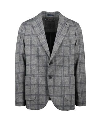 Circolo 1901 Checkered Cotton Stretch Jacket With Rounded Silhouette
