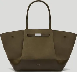DeMellier Lena Mahfouf x The New York in Fern Suede Leather Shoulder bag
