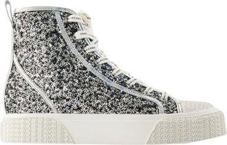 Marc Jacobs Sneakers, female, Gray, Size: 11 US Sequin High-Top Sneakers