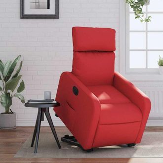vidaXL Vidaxl - Sill&oacute;n Elevable El&eacute;ctrico Cuero Artificial Rojo