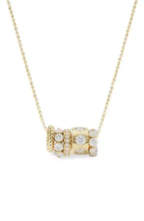 Melinda Maria Ashley Venice Cubic Zirconia Necklace in Gold-White at Nordstrom