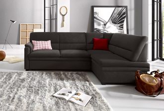 Sit&more Ecksofa »Pisa L-Form« mit Federkern, wahlweise mit Bettfunktion
