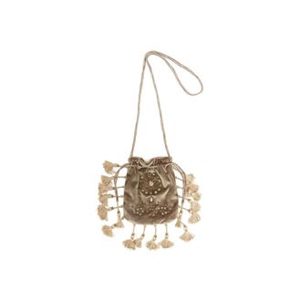 Maliparmi Maliparmi, Tassen, Dames, Beige, ONE Size, Polyester, The Precious Velvet Pouch