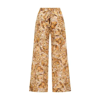 Maliparmi Wide Trousers, female, Brown, Size: XL Sweet Butterfly Trousers