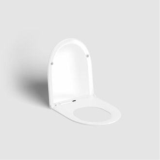 Clou Inbe Closetzitting - 36.8x43.3x5cm - quickrelease - softclose - met deksel - softclose - glans wit