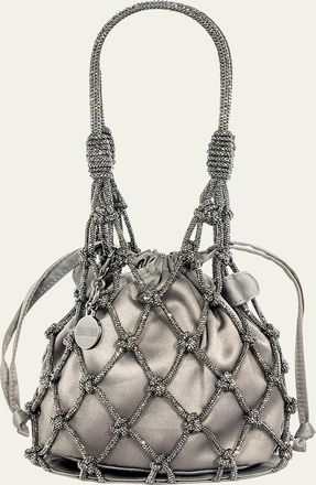 Judith Leiber Sparkle Crystal Net Top-Handle Bag
