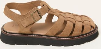 Fat Face FatFace Cali Golden Tan Suede Fisherman Sandal