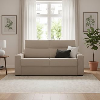 Dmora Sof&aacute; Cama 3 Plazas Zeudi, Sof&aacute; Convertible Para Sal&oacute;n, Acolchado, Desenfundable, Calidad 100% Made In Italy, 220x95 H100 Cm, T&oacute;rtola - Dmora