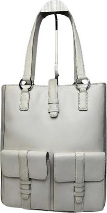 Givenchy Pre-owned Leather Tote Bag - Dames - Vintage Shopper - Wit - ONE Size - Leer - Vintage