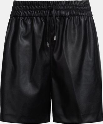 HUGO BOSS Hugo Henuka-1 B damesshorts van imitatieleer in zwart