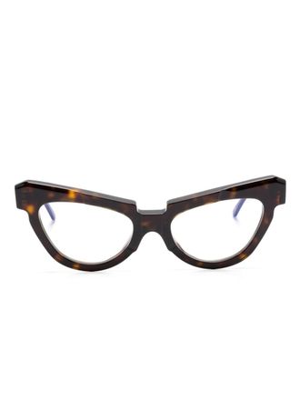Kuboraum Occhiali K39 cat-eye - Marrone